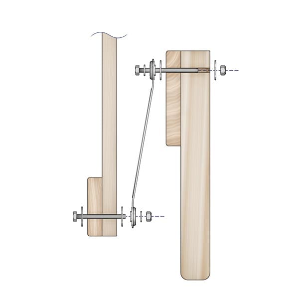 Glider Bracket Hardware - 4 Piece alt 0