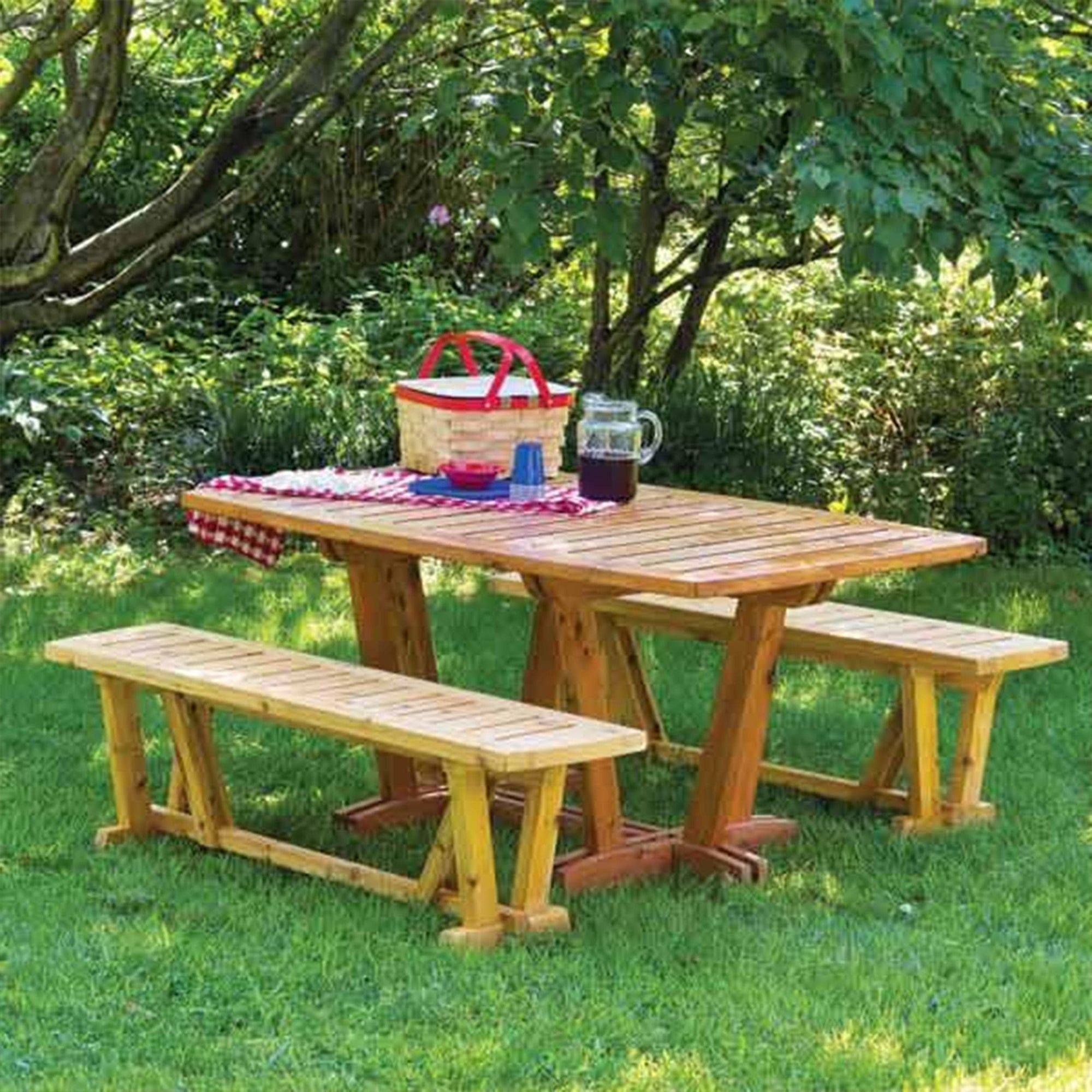 Outdoor Table & Benches - Paper Plan alt 0