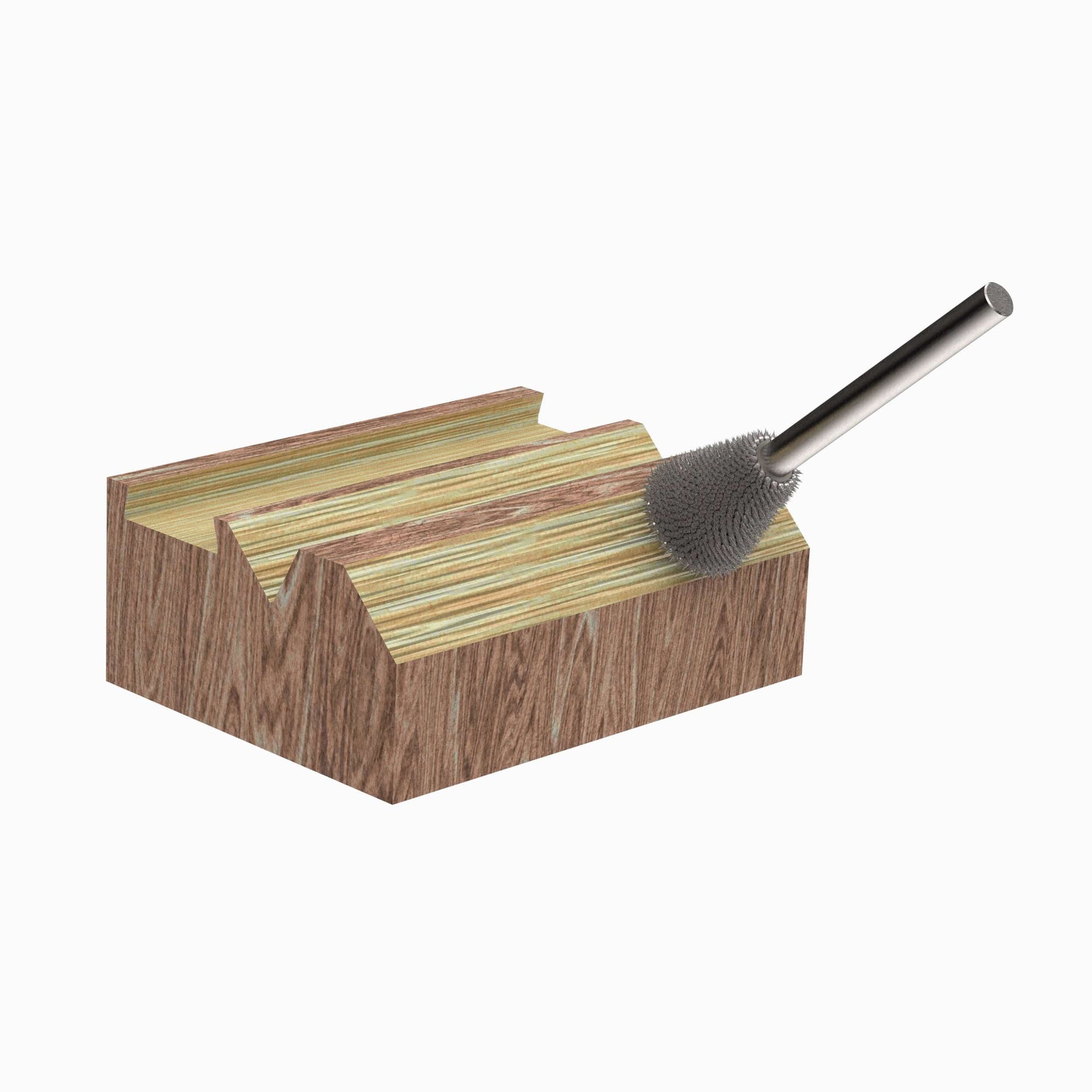 Extreme Dovetail Burr, 1/8" Shaft, Very Coarse (3/8" x 1/2") alt 0