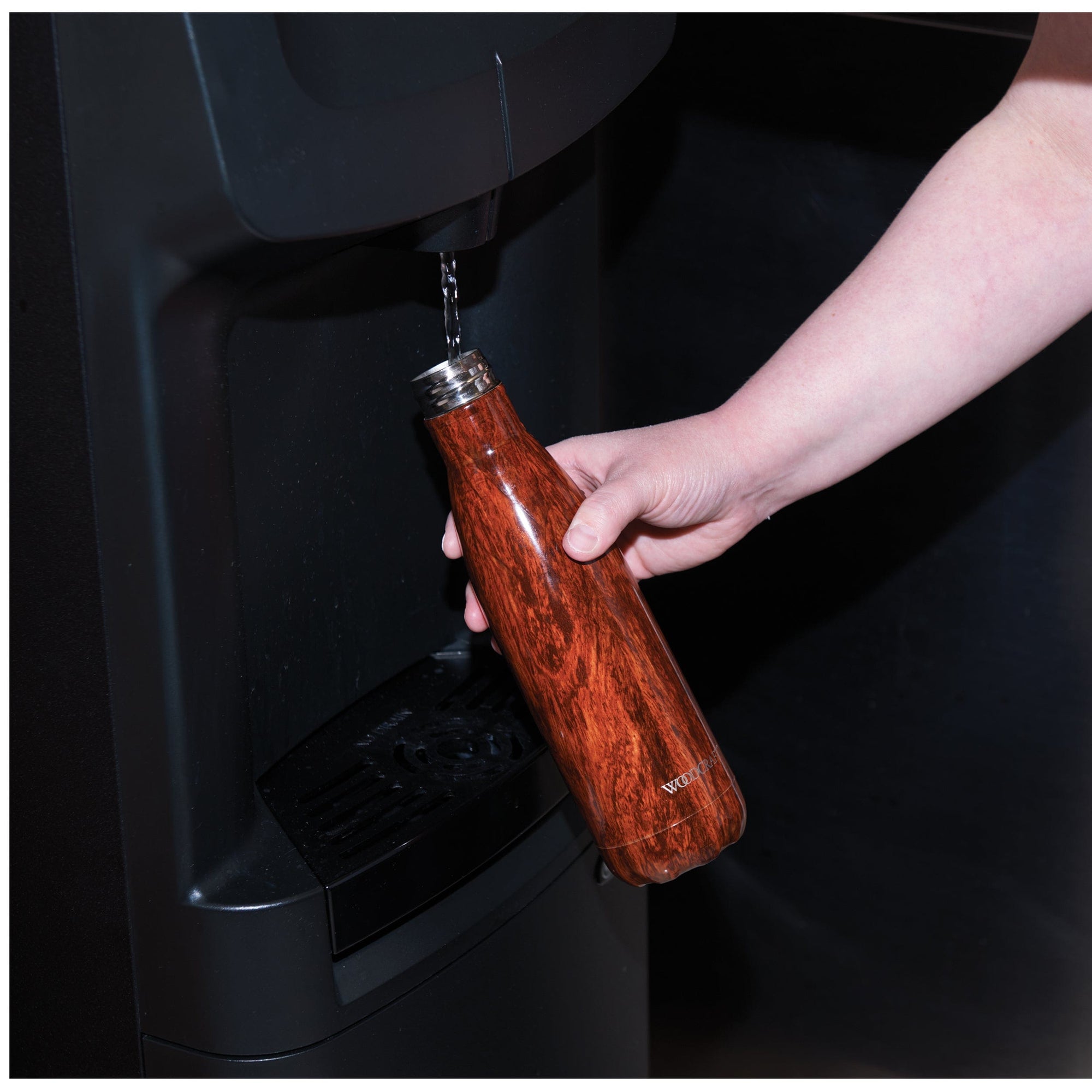 Woodgrain Water Bottle - 17 Oz alt 0