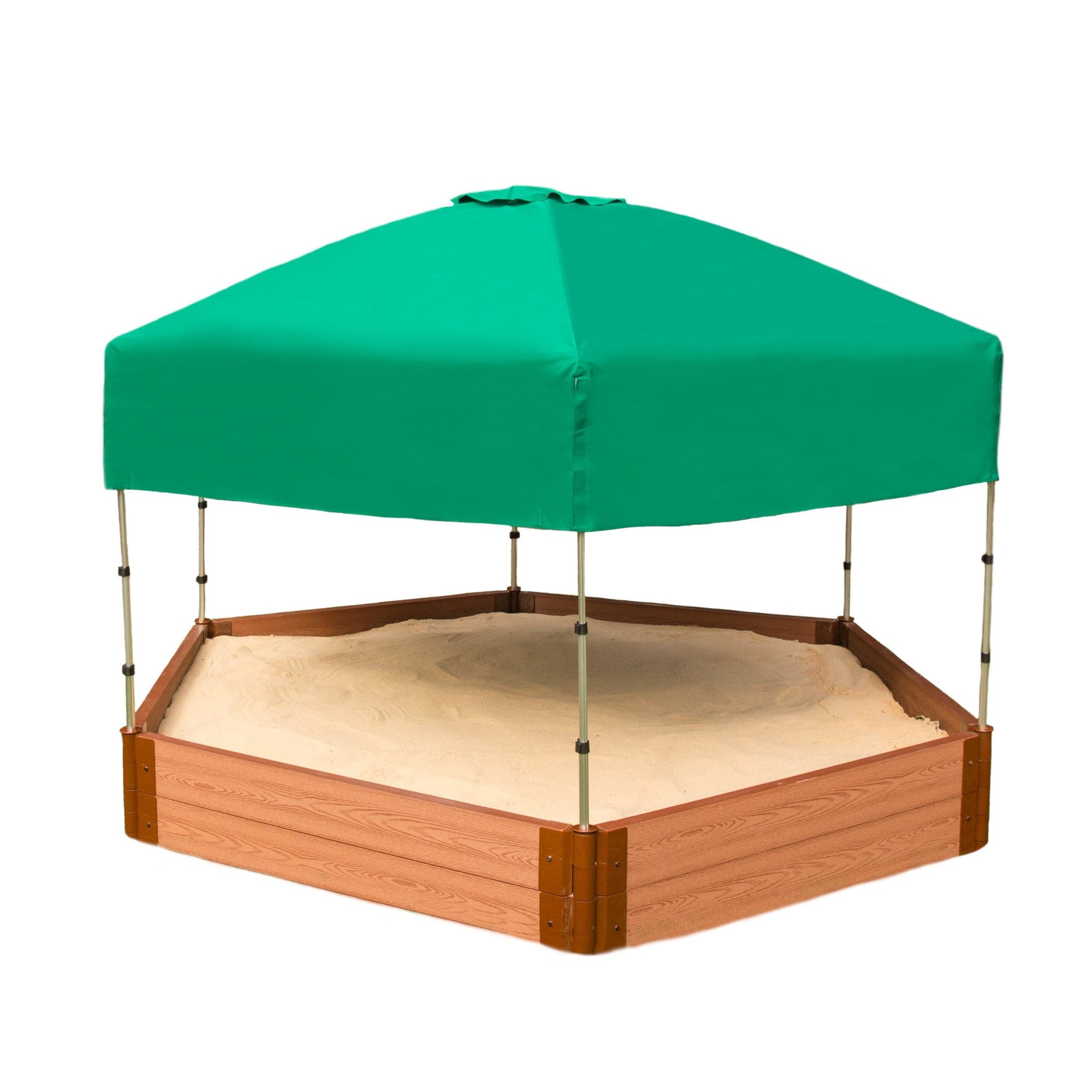 84" X 96" X 37" Telescoping Hexagon Sandbox Canopy & Cover alt 0