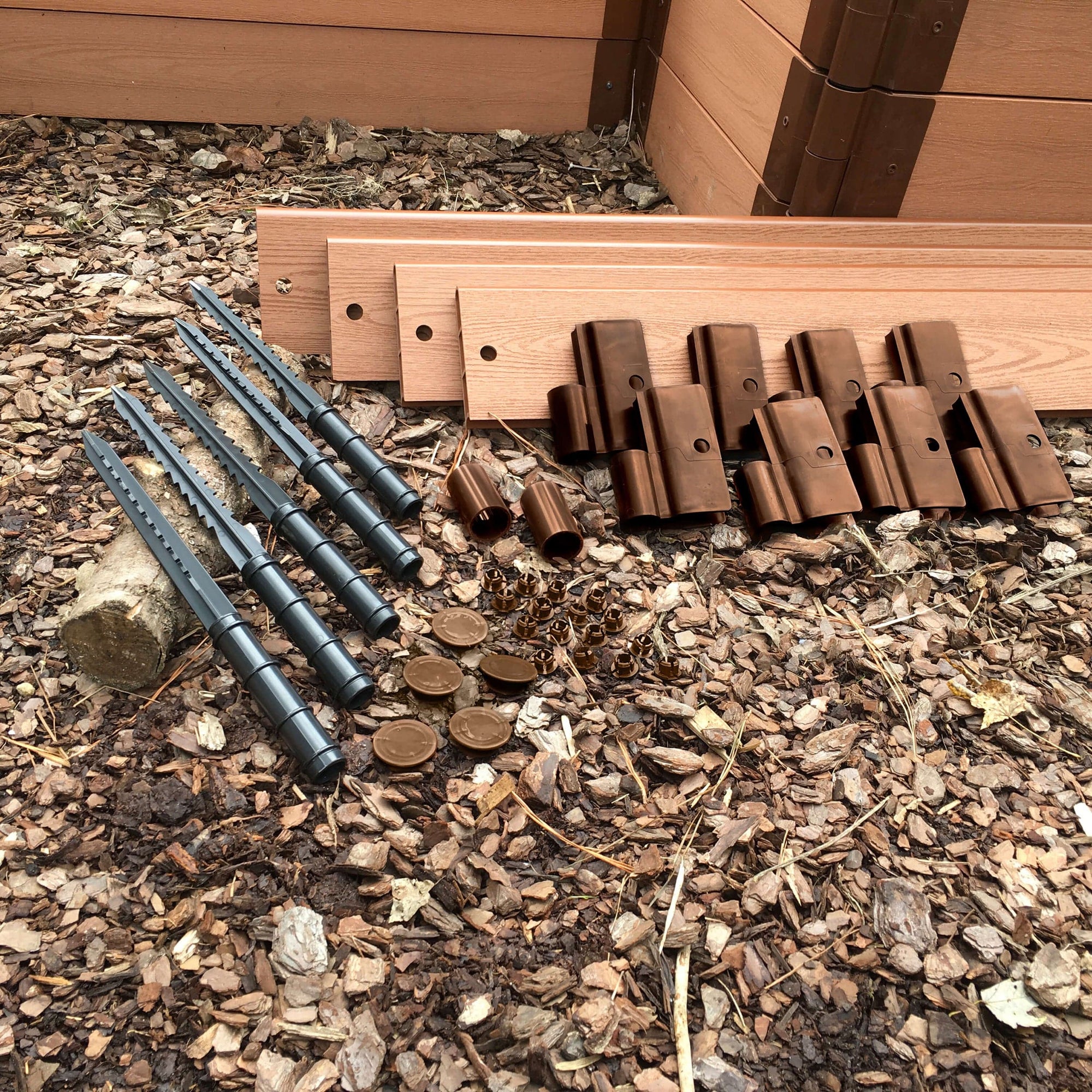 Classic Sienna Straight Landscape Edging Kit 16' - 1" profile alt 0