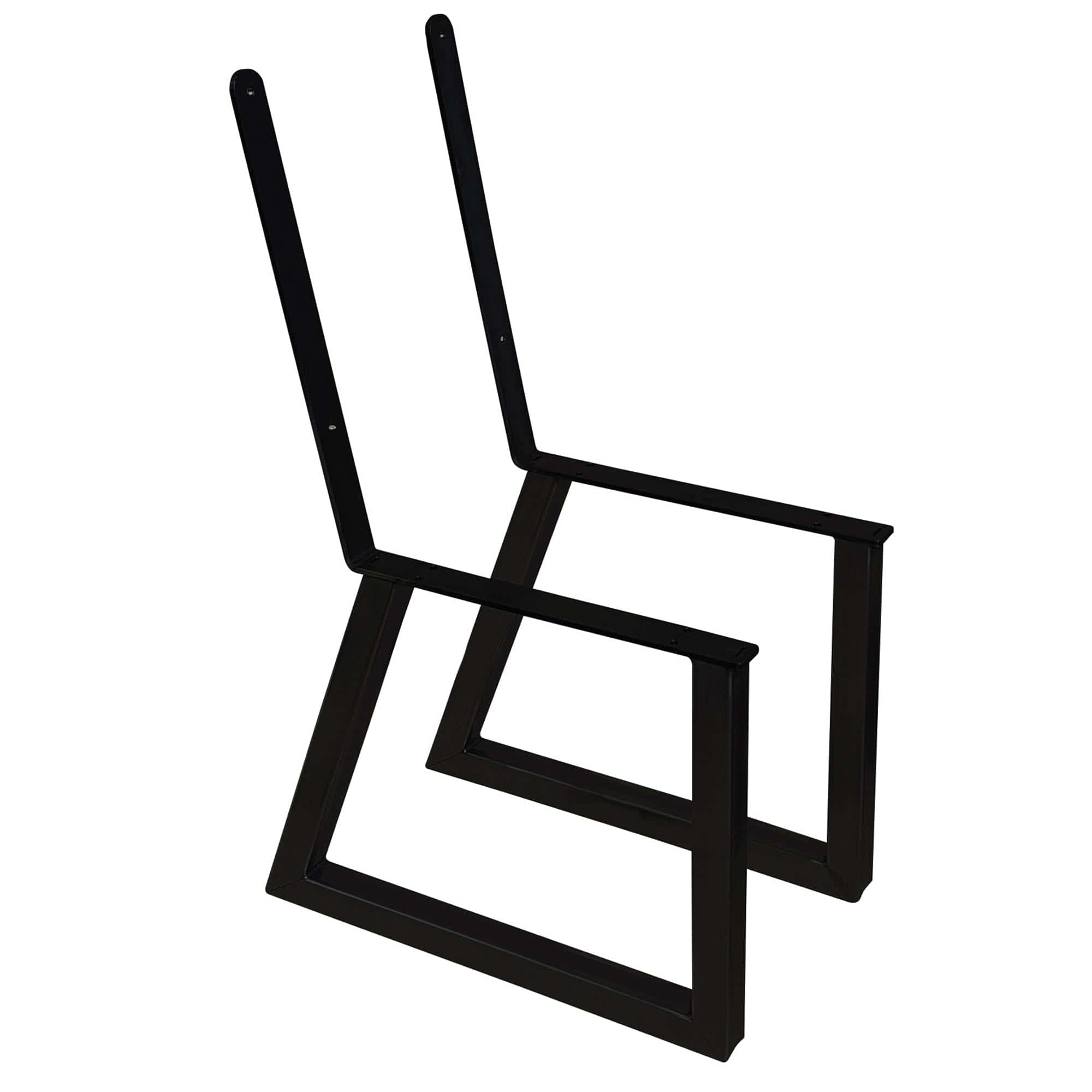 Bench Legs with Back Rest Black Pair alt 0