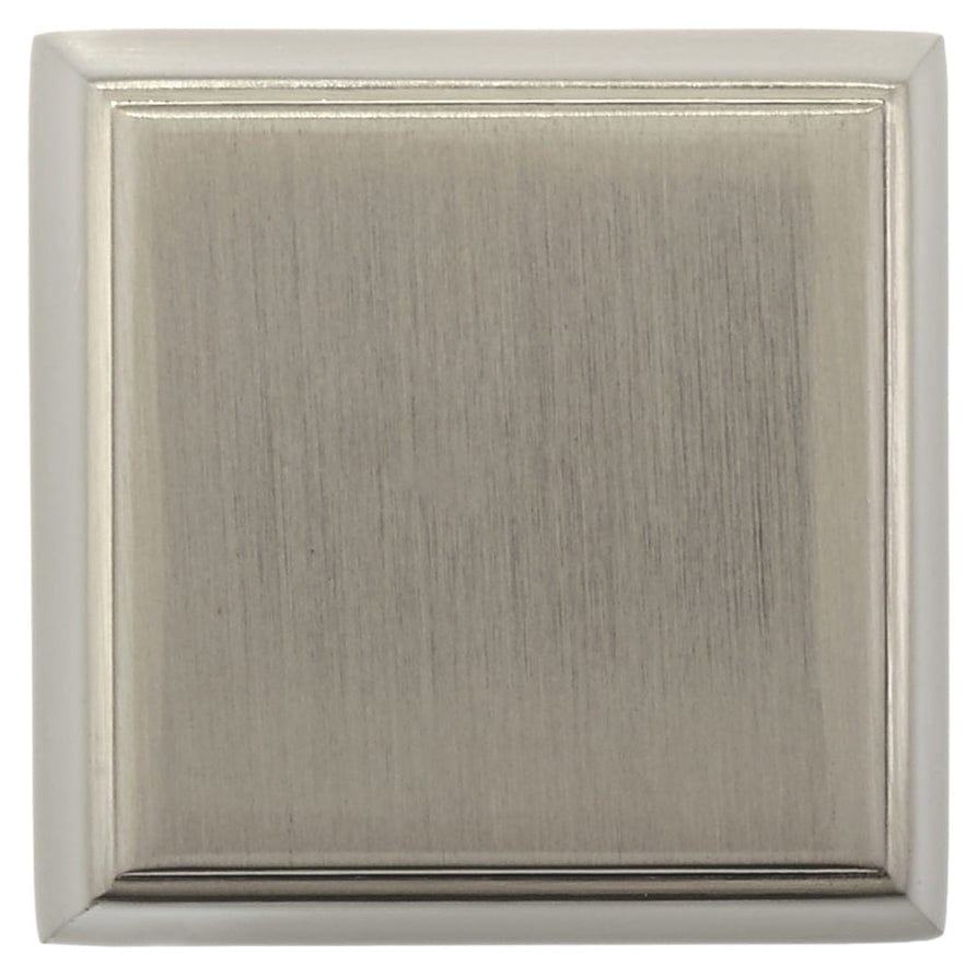 Contemporary Knob, 1-1/32" x 1-1/32", Brushed Nickel alt 0
