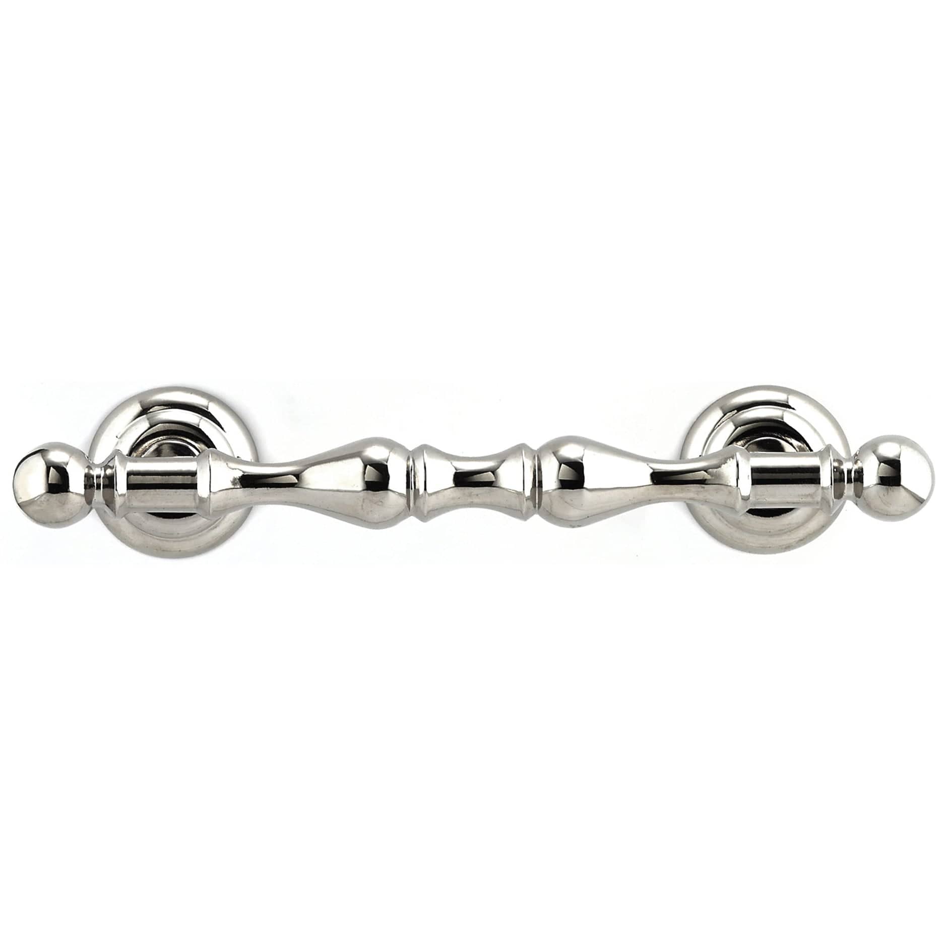 Traditional Pull, 4" Center-to-Center, Polished Nickel alt 0