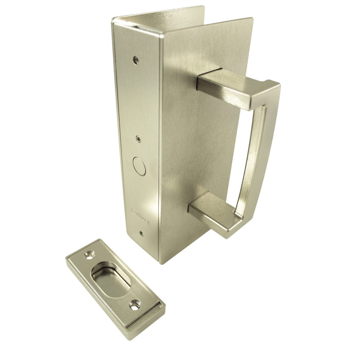 Cavity Sliders CL400 ADA Magnetic Latch Pocket Door Handle for 1-3/4" Door Satin Nickel alt 0