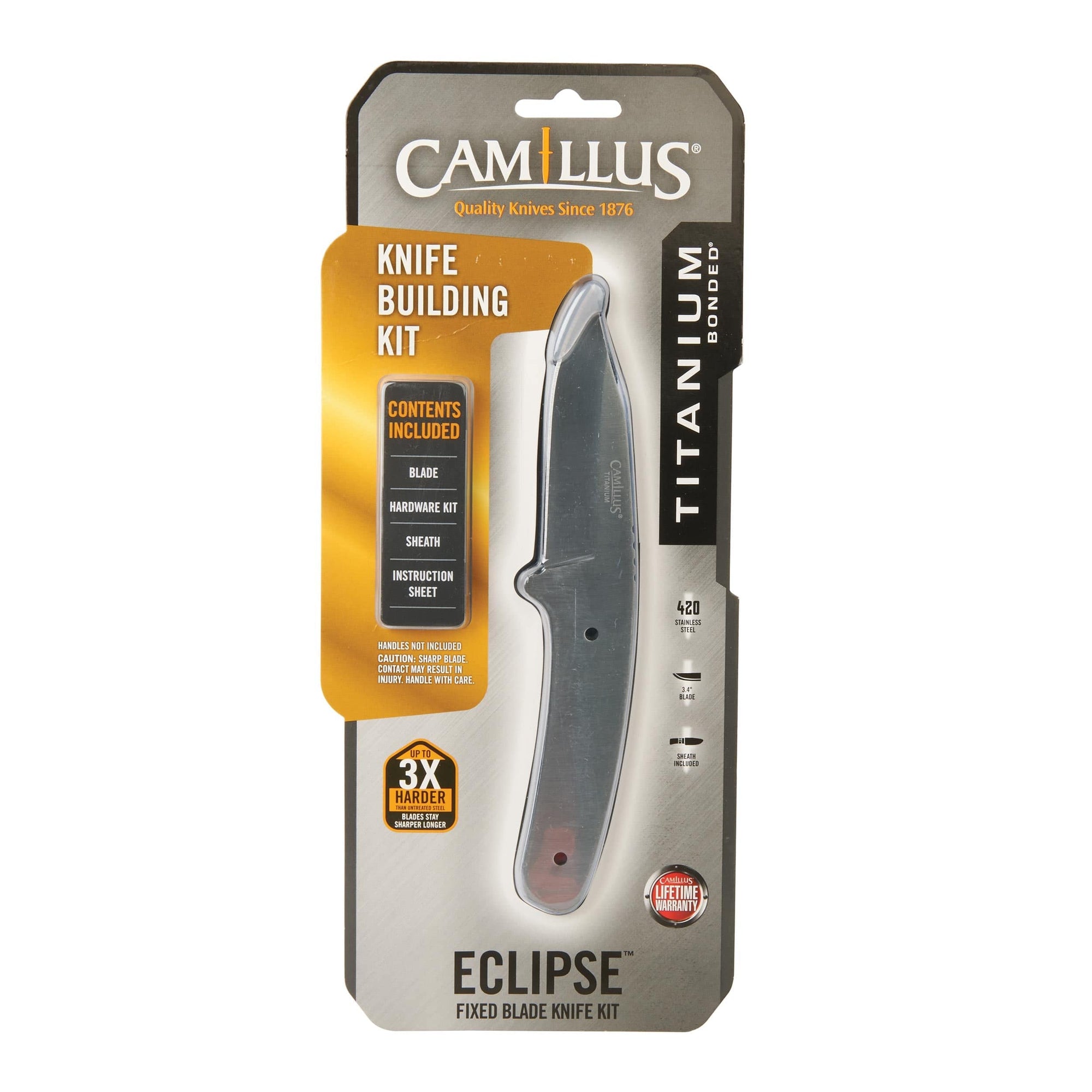 Eclipse Fixed Blade Knife for Hunting and Fishing - 7-1/2" - Unfinished Kit alt 0