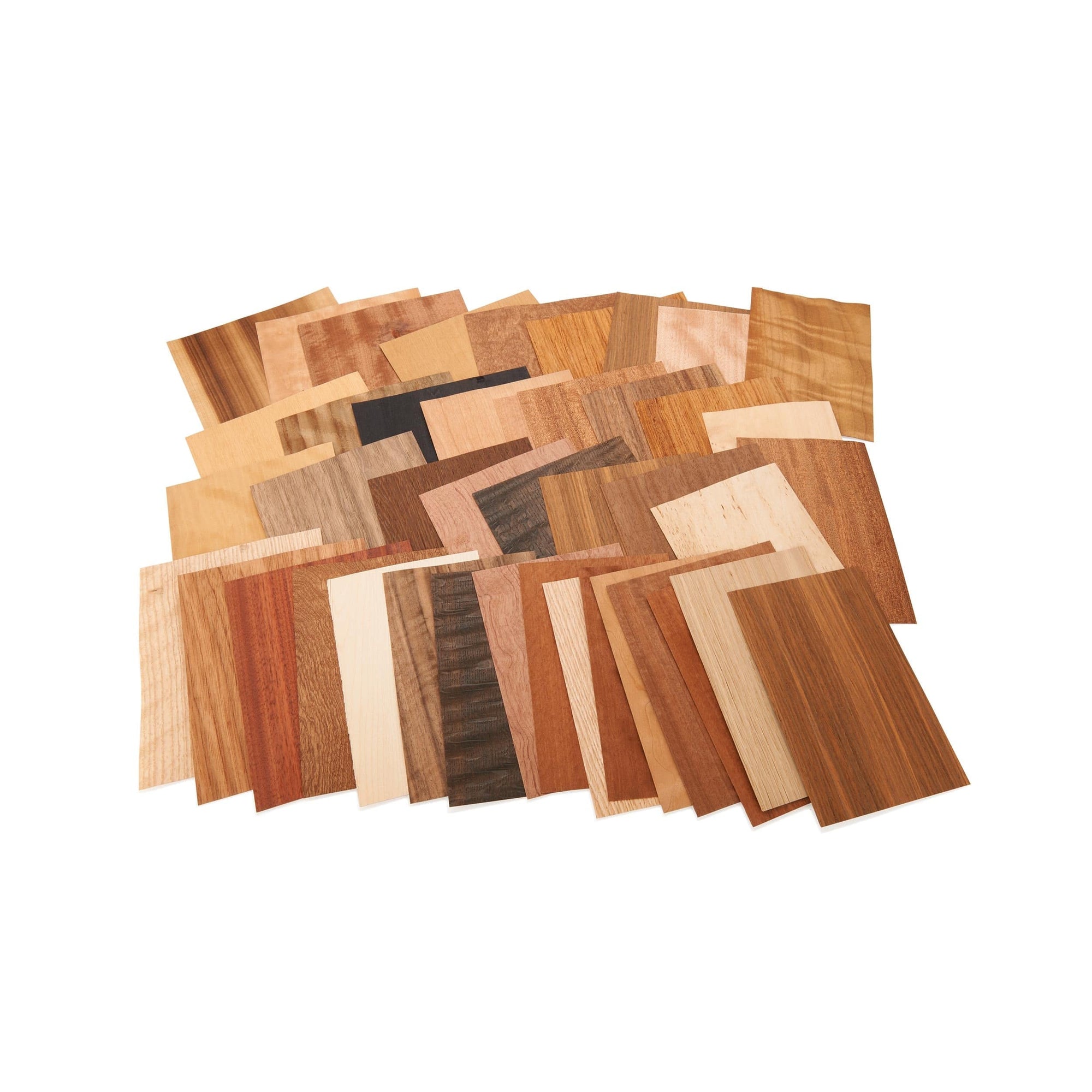 Domestic, Exotic & Dyed Wood Veneer Marquetry Mixed Variety Pack - 5" to 7-1/2" Width - 15 Square Feet alt 5
