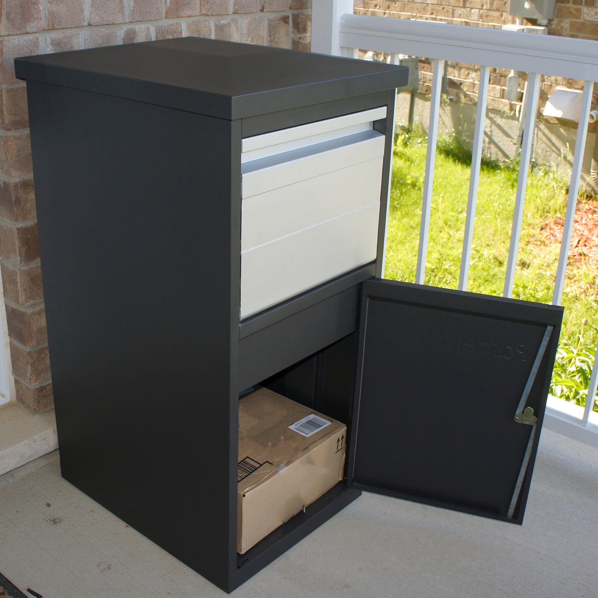 ParcelWirx Lockable Package Delivery Box with Parcel Chute Graphite alt 0