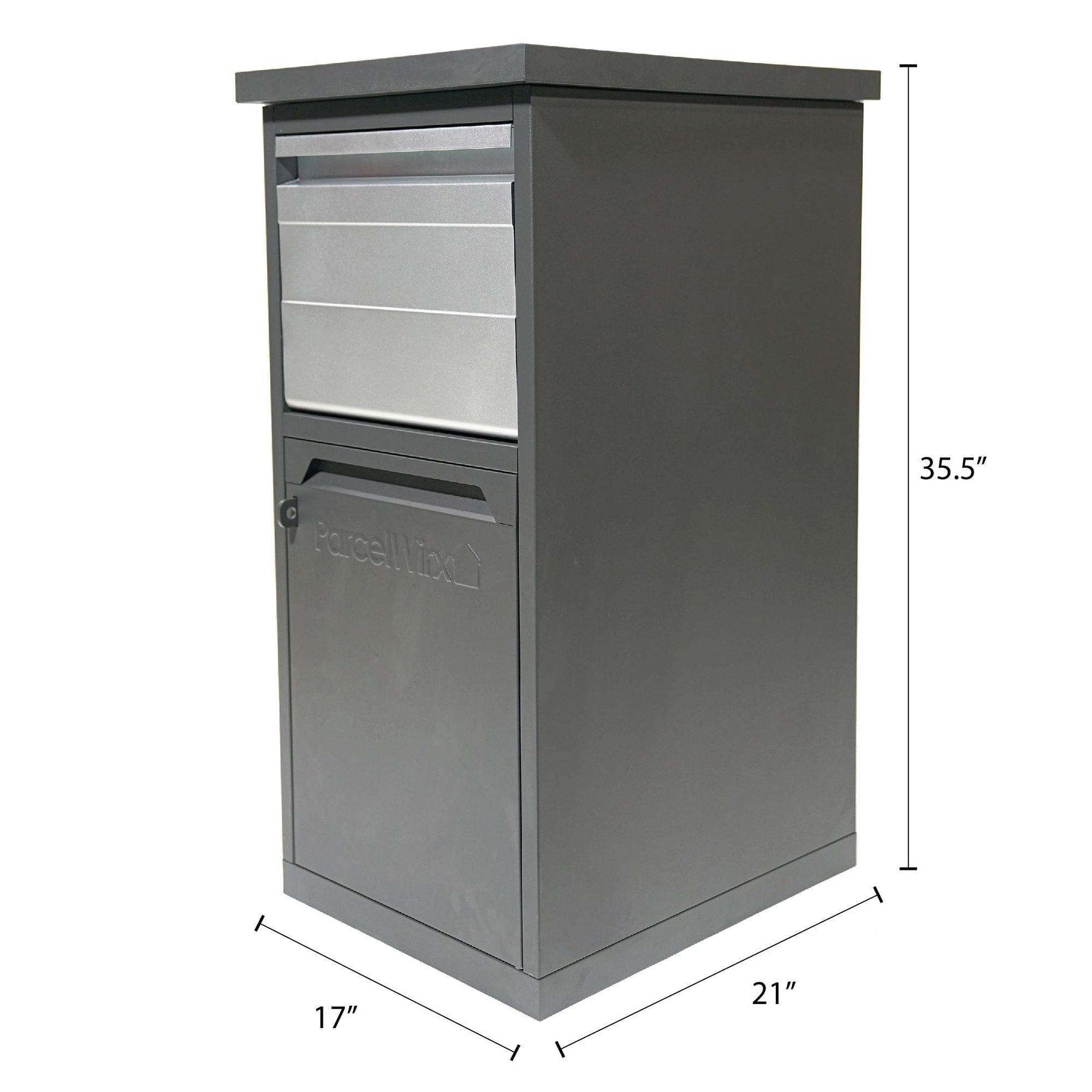 ParcelWirx Lockable Package Delivery Box with Parcel Chute Graphite alt 0