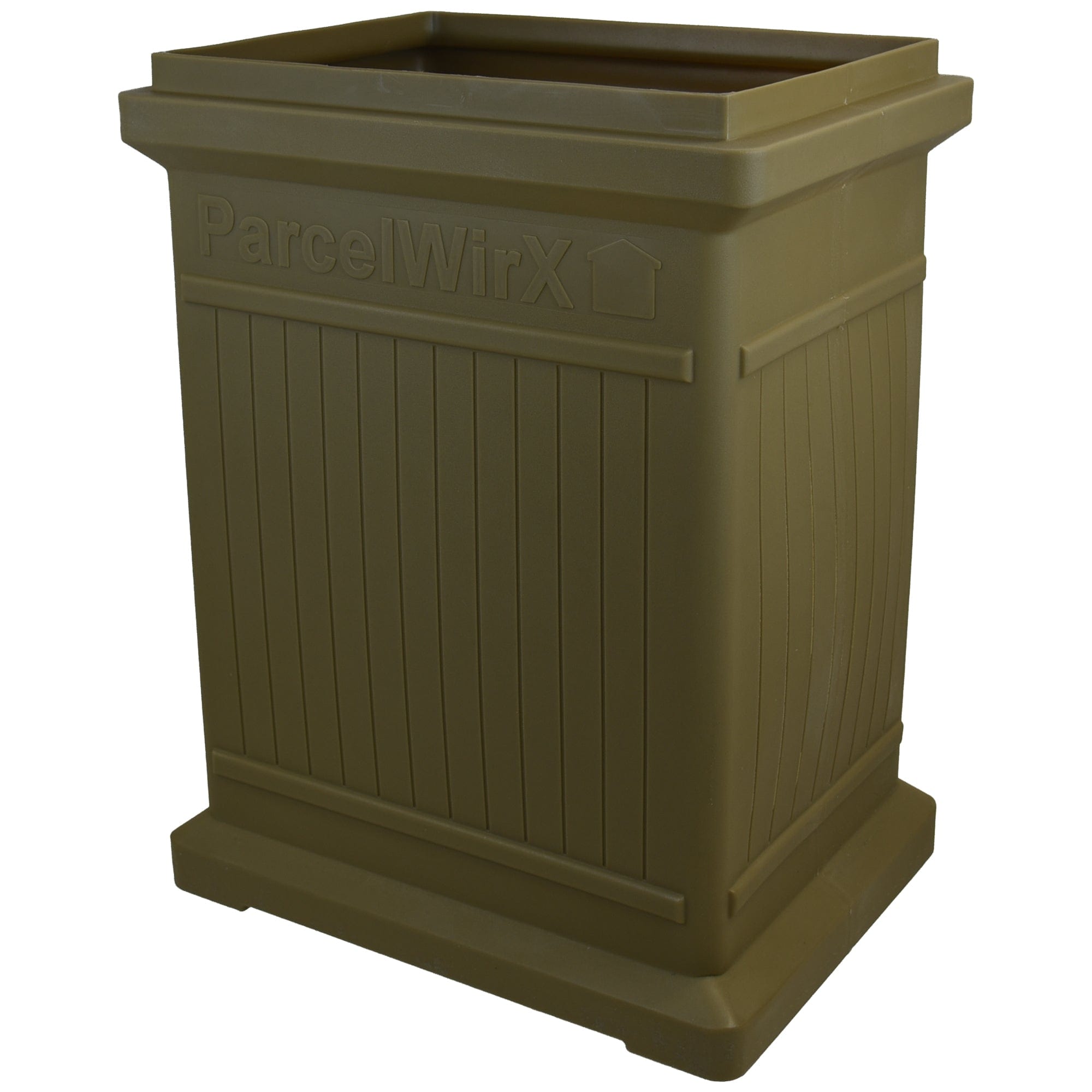 ParcelWirx Vertical Package Delivery Box with Lift Off Lid Oak alt 0