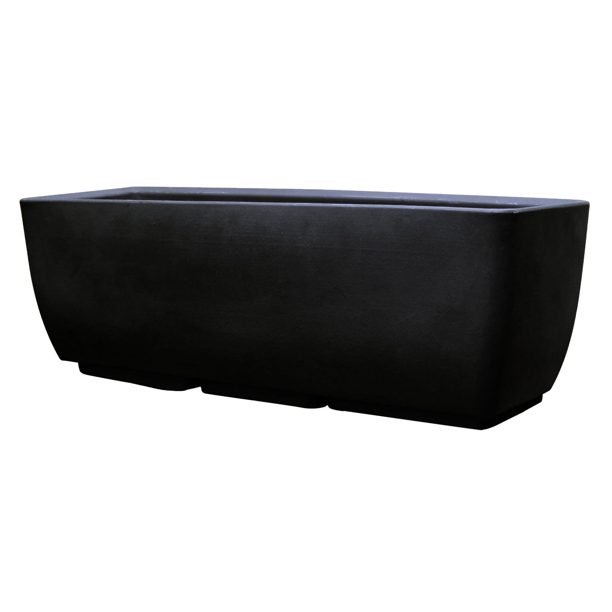 30" x 10" Rectangular Planter Black alt 0