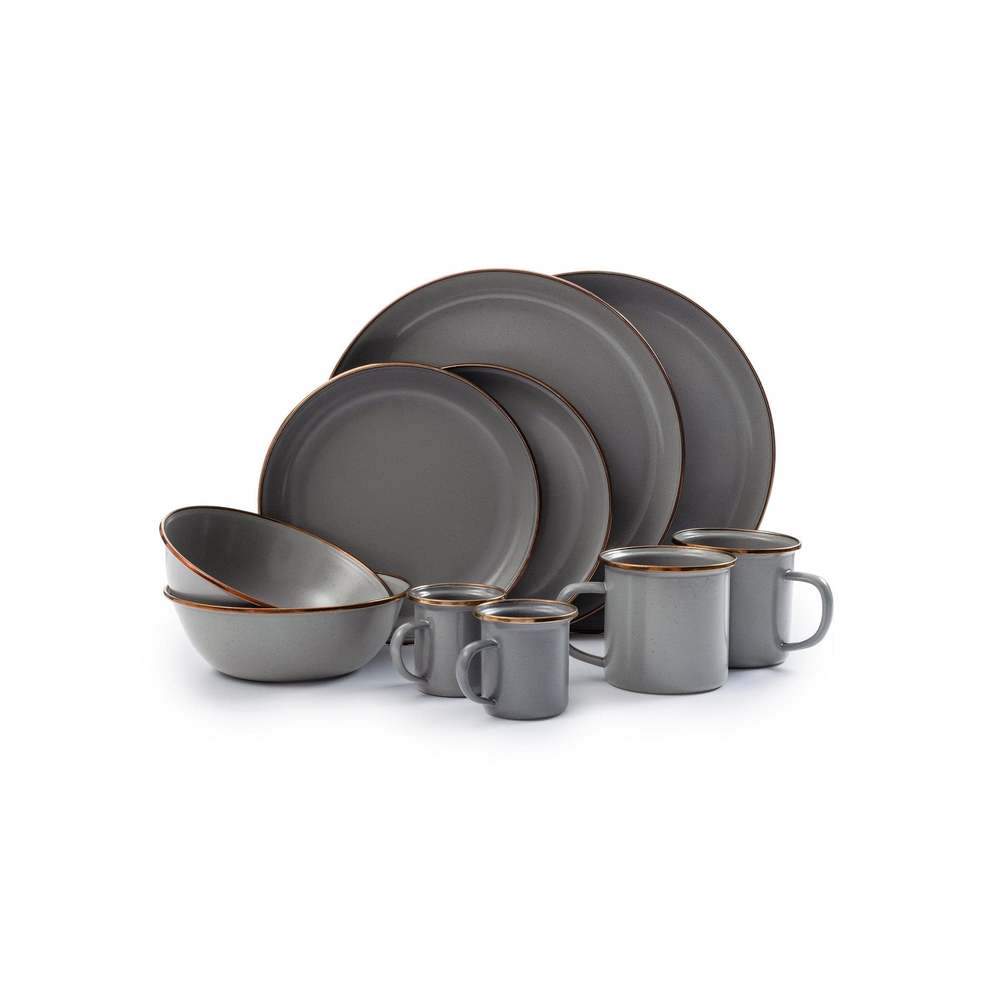 Enamel Espresso Cup Set Slate Gray Indoor/Outdoor alt 0