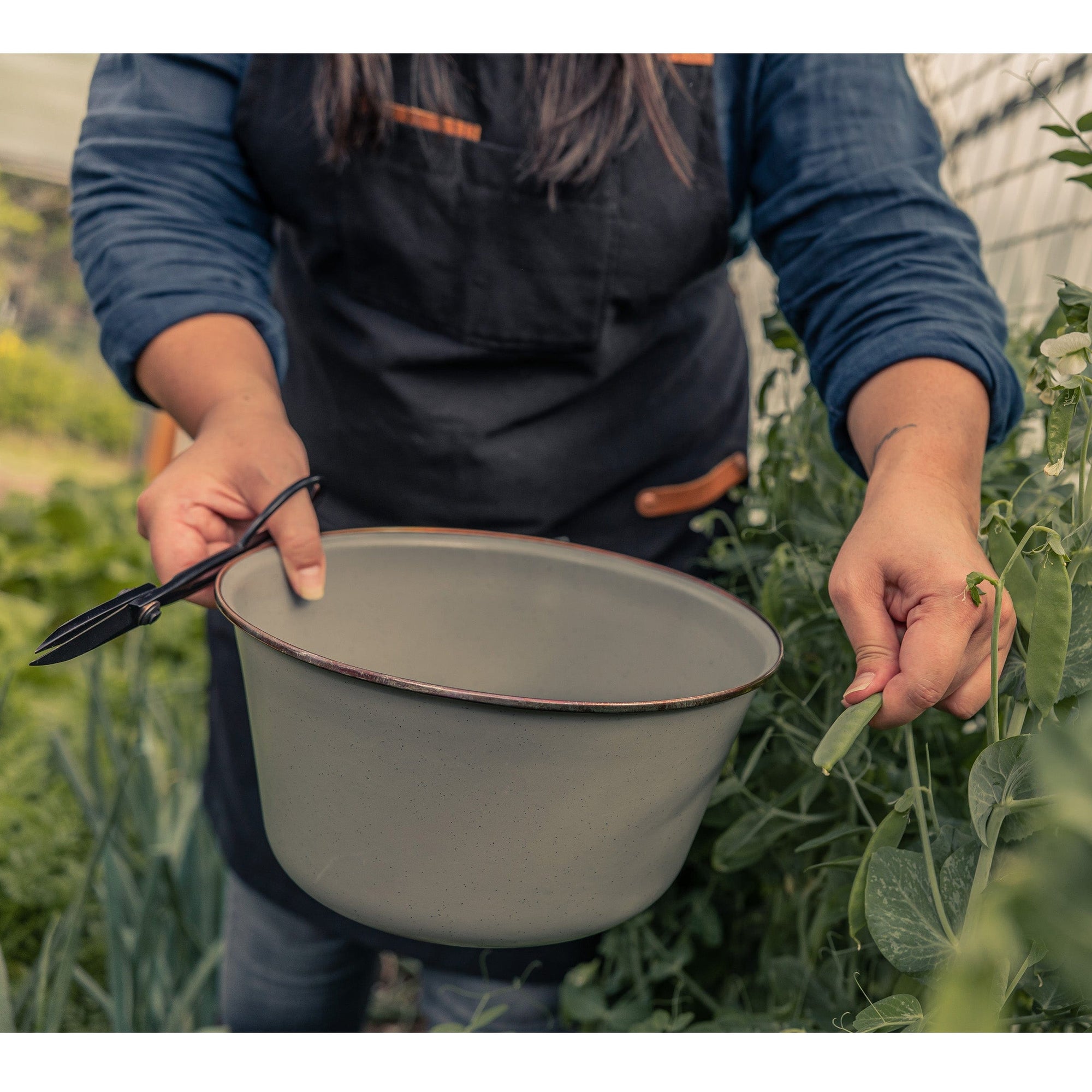 Enamel Mixing Bowl Set Slate Gray Indoor/Outdoor alt 0