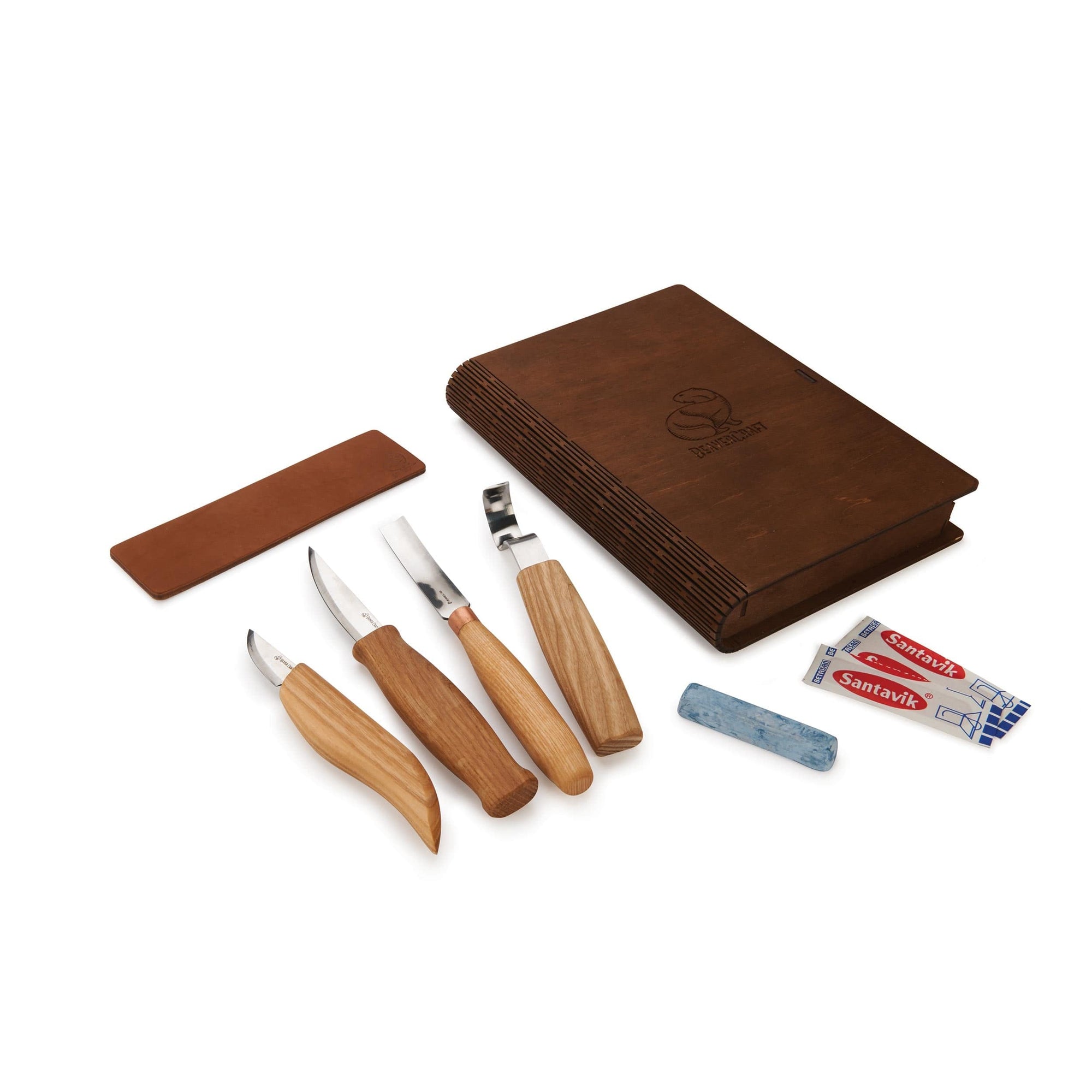 Spoon and Kuksa Carving Professional Set in Gift Book Box alt 0