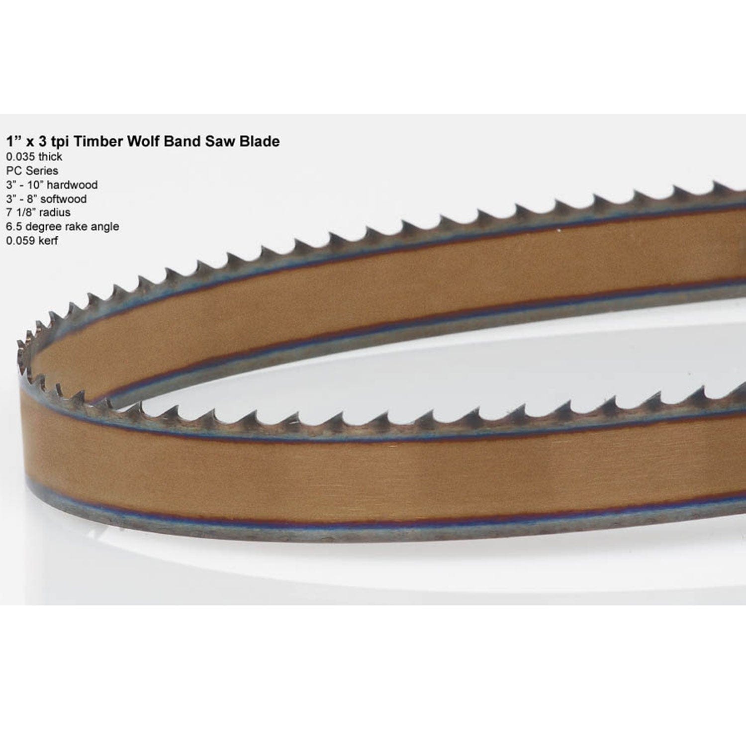 Bandsaw Blade - 131.5" x 1" x 3 TPI Positive Claw alt 5