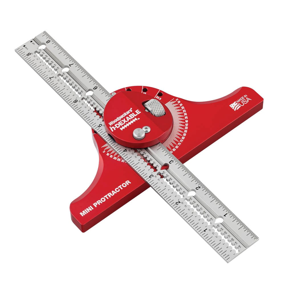 Mini in-DEXABLE Protractor with Rack-It - 8"