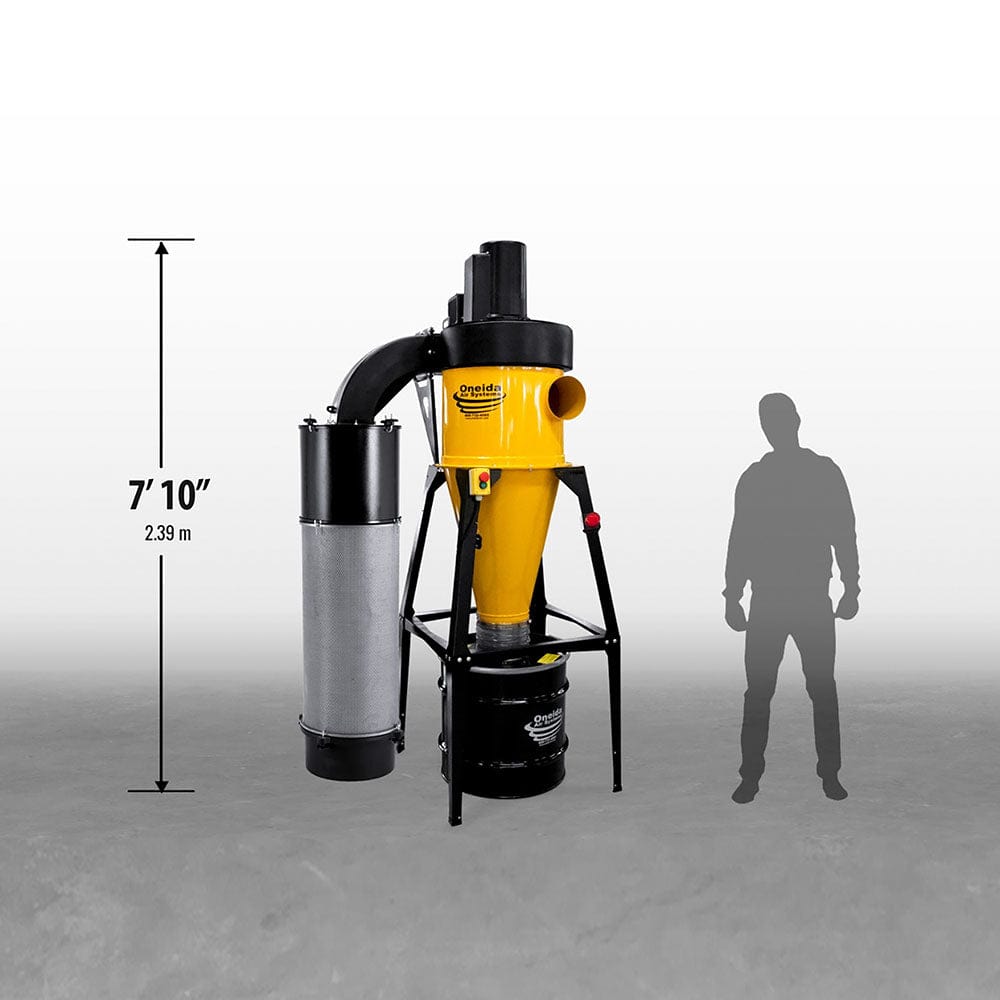 5HP Dust Gorilla Pro with SMART Boost, 35 Gallon Drum, and Wall Mount