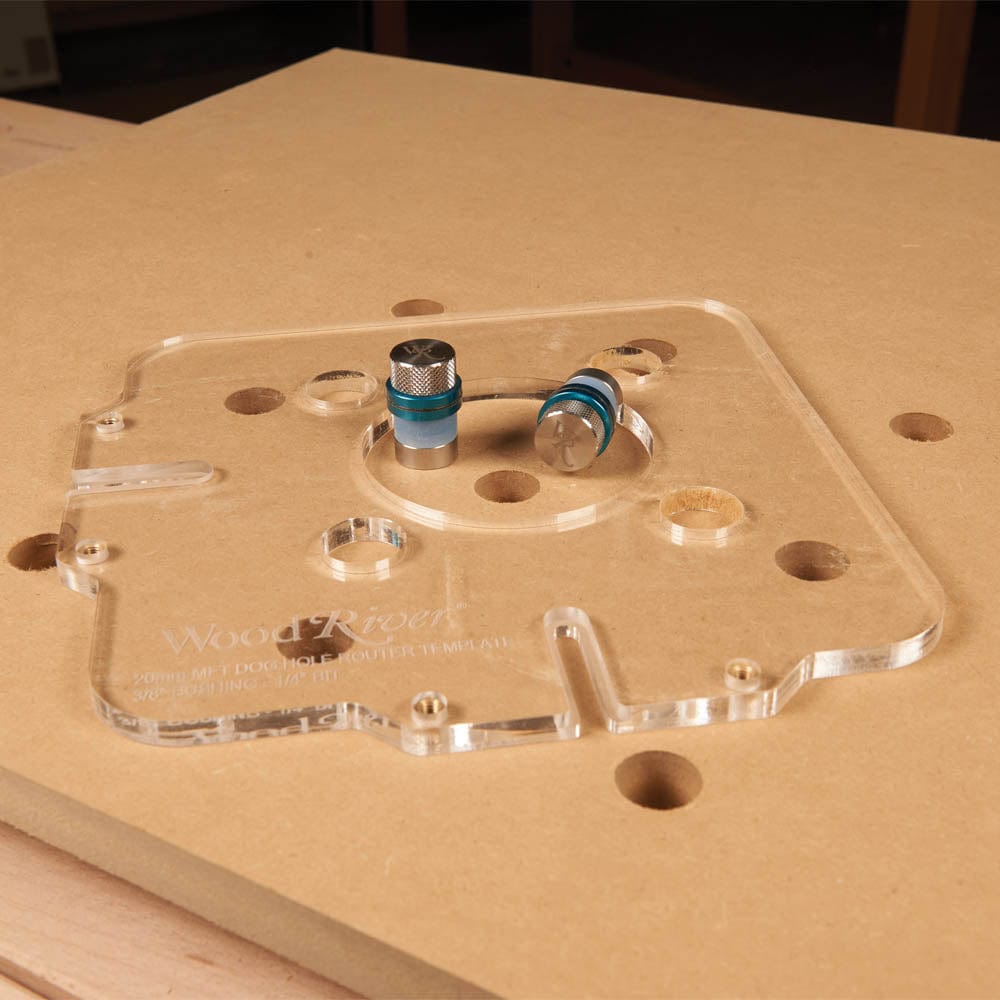 MFT Dog Hole Router Template - 20 mm