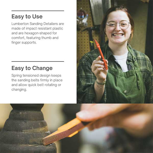 Sanding Detailer Replacement Belts - 320 Grit - 1/4" - 10 Pack