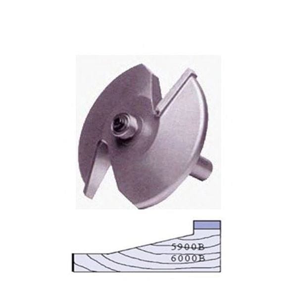 5900B 2-Wing Large Raised Panel Router Bit 3-1/4" D, Straight alt 0