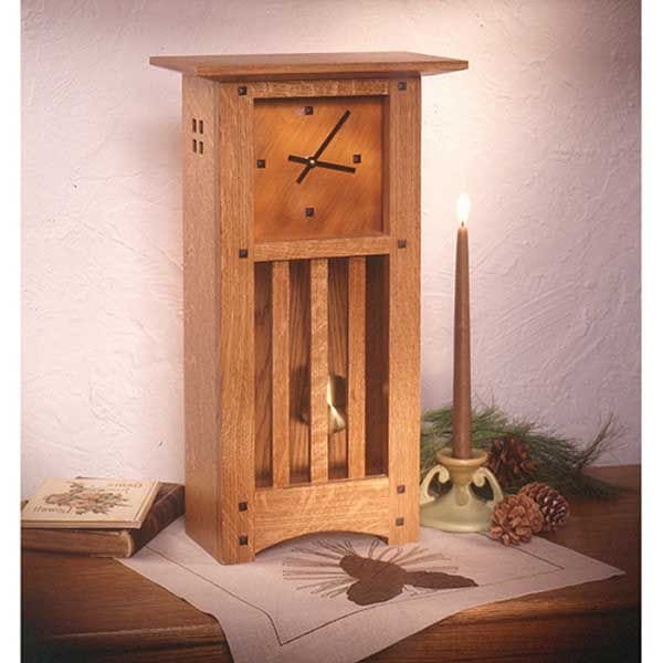Woodworking Project Paper Plan to Build Arts and Crafts Mantle Clock alt 0