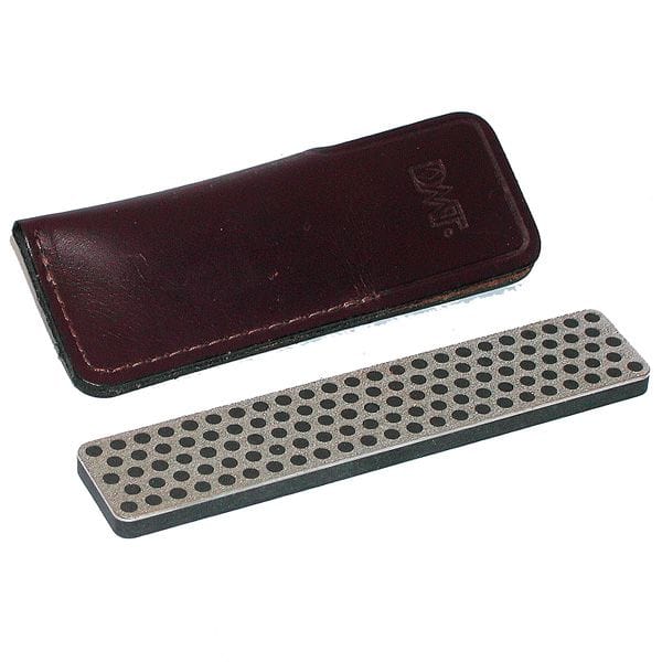 4" Diamond Whetstone Sharpener with Leather Sheath - Extra-Coarse alt 0