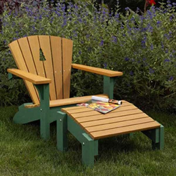 Woodworking Project Paper Plan to Build Adirondack Chair & Footstool alt 0