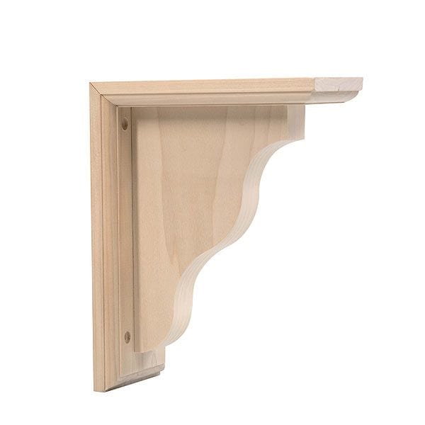 Hardwood Corbel, 3-1/2" W x 7" D x 9" H, Front Mount, Model CR370 alt 5