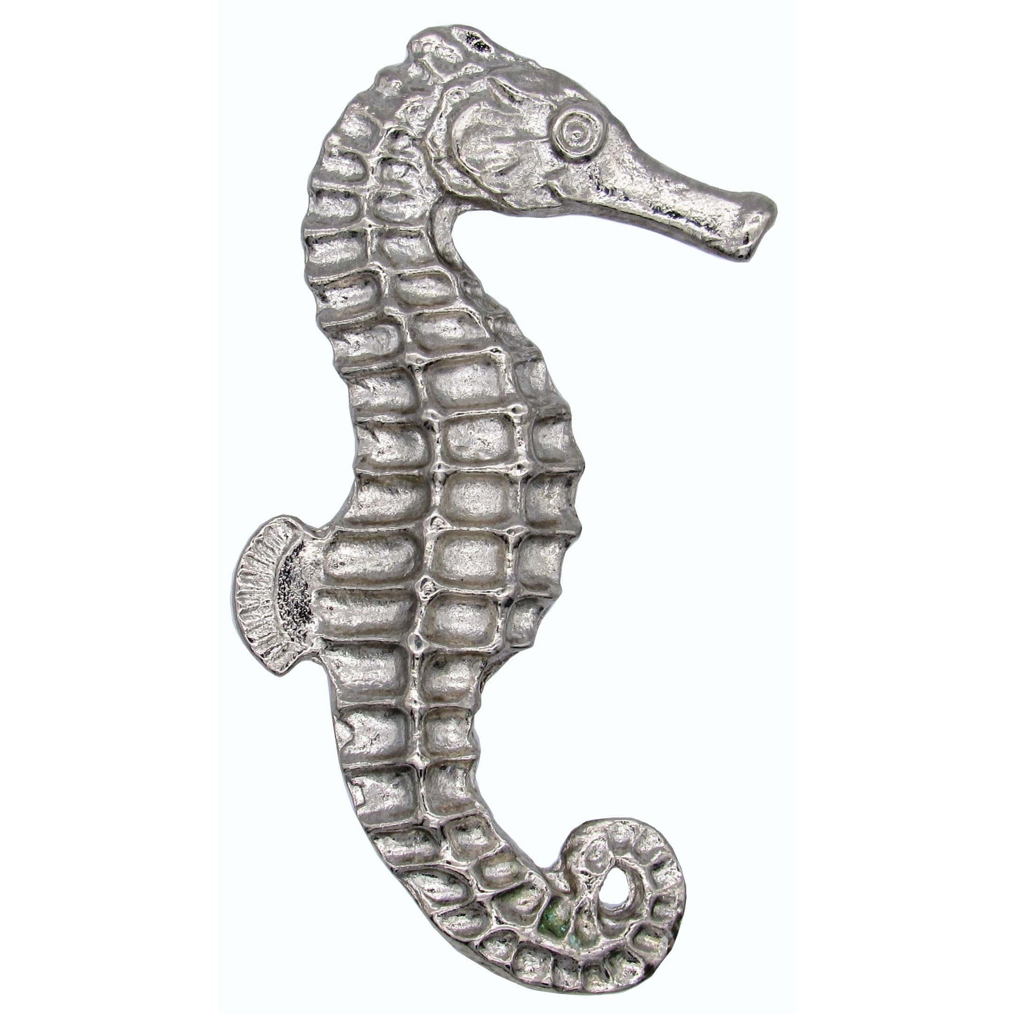 Large Seahorse Knob, Right, Nickel, Model 234N alt 0