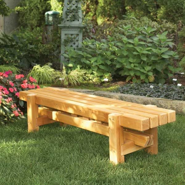 Woodworking Project Paper Plan to Build Durable, Doable Outdoor Bench alt 0