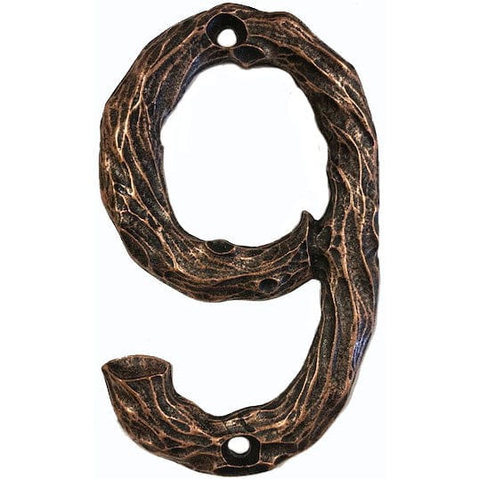 LHN9-AC Log House Number 9, Antique Copper, 1 piece alt 0