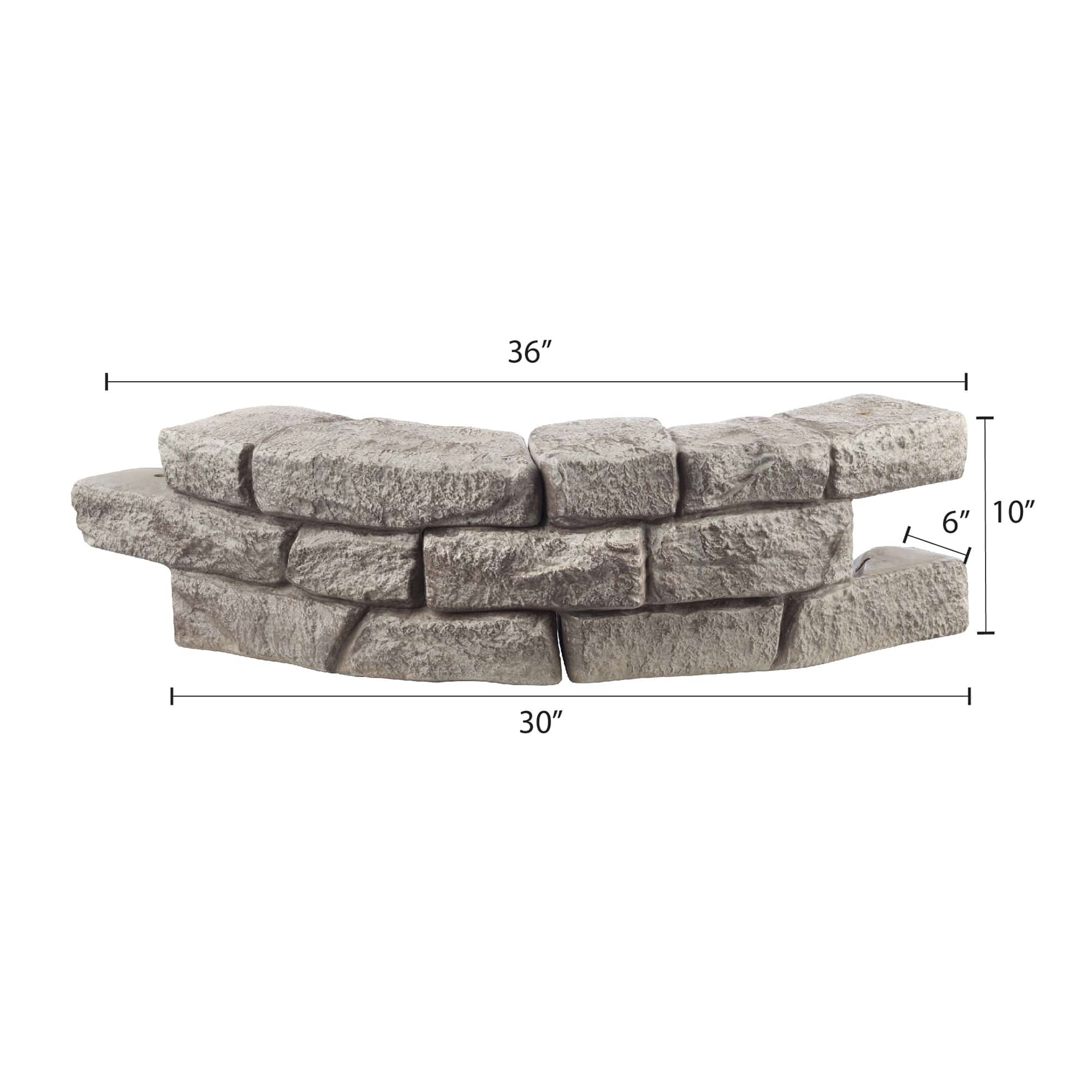 Rock Lock Raised Garden Bed Curved Rock Pack of 2