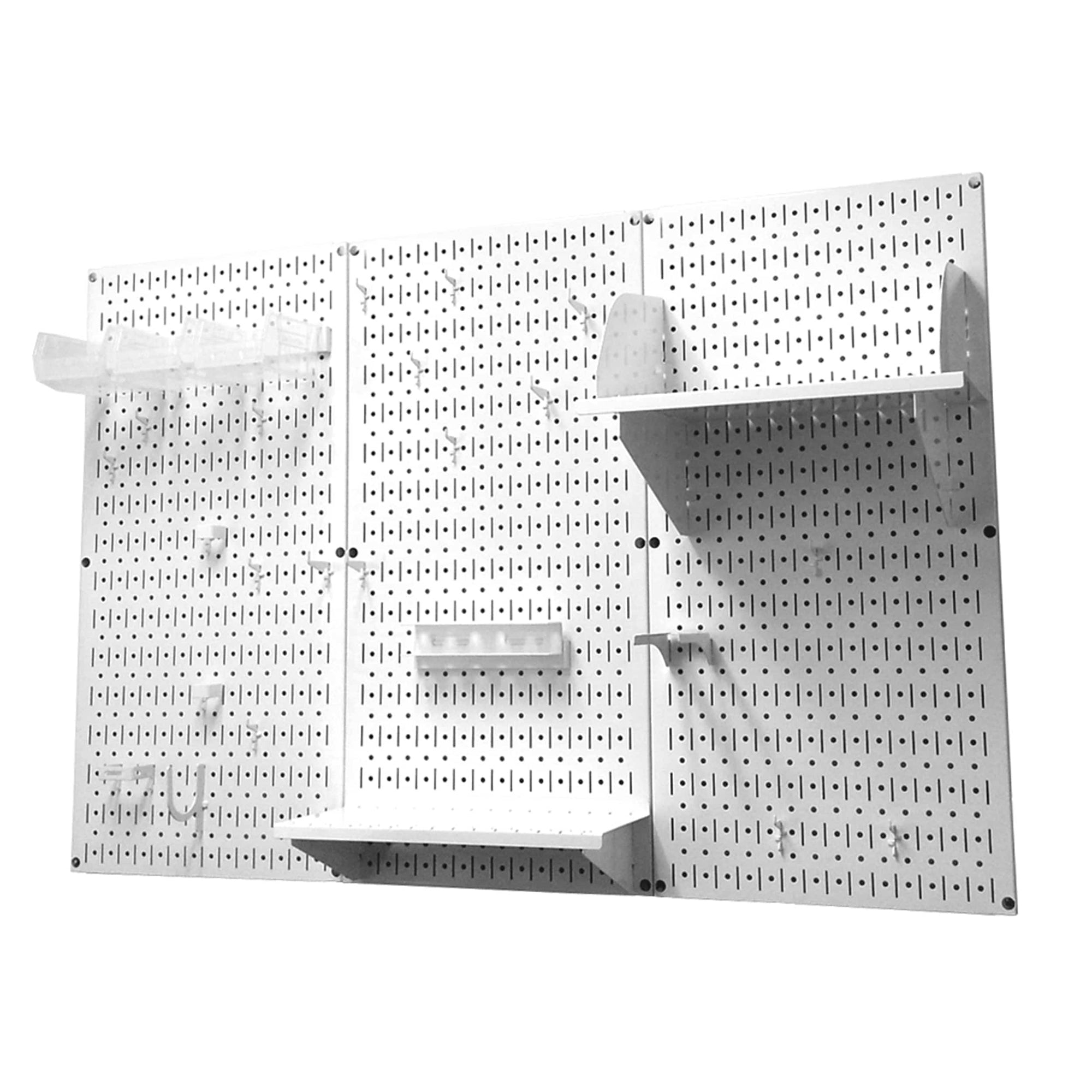 4' Metal Pegboard Standard Tool Storage Kit - White Toolboard & White Accessories alt 0