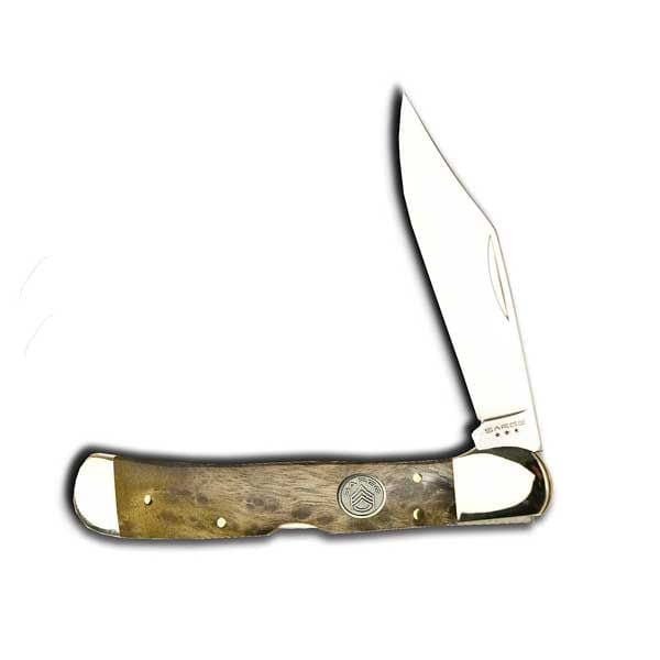 Maple Burl Single Blade Lock Back Knife, Model SK-209MB alt 0