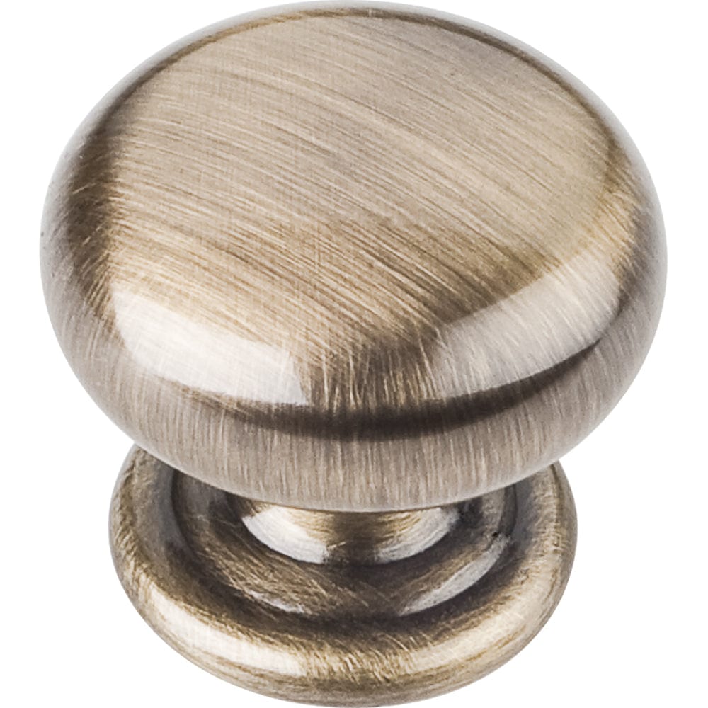 Florence Knob, 1-1/4" Dia., Brushed Antique Brass alt 0