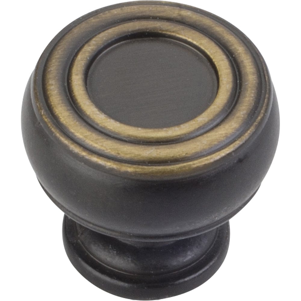 Bremen 2 Barrel Knob, 1-3/16" Dia., Antique Brushed Satin Brass alt 0