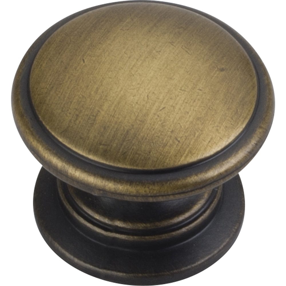 Durham Knob, 1-1/4" Dia., Antique Brushed Satin Brass alt 0