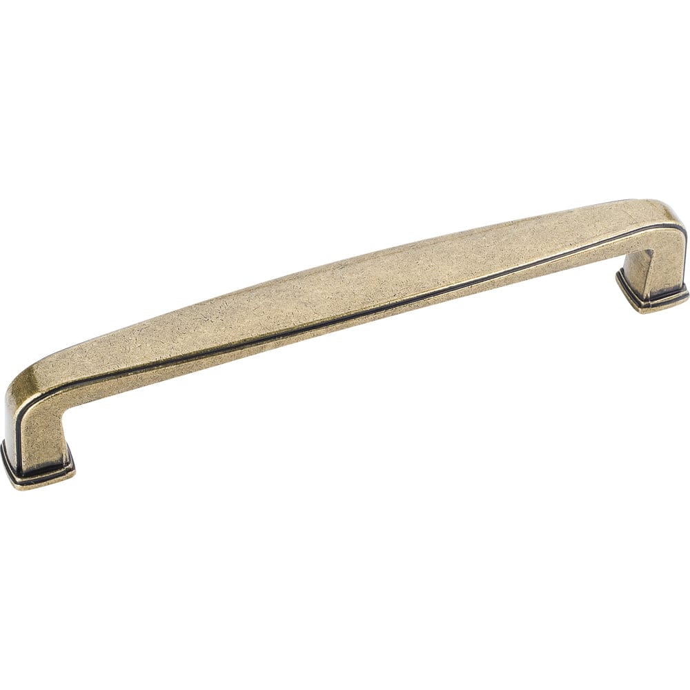 Milan 1 Plain Square Pull, 128 mm C/C, Distressed Antique Brass alt 0