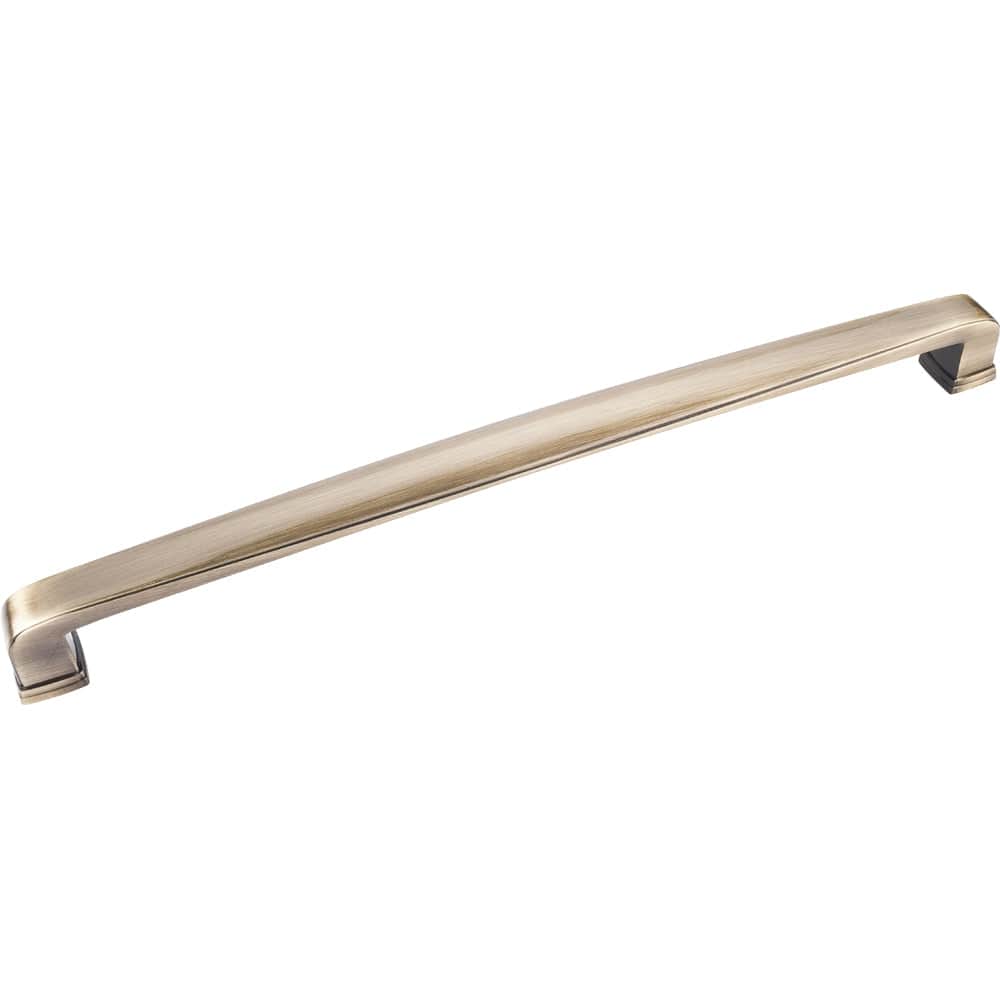 Milan 1 Appliance Handle, 12" C/C, Brushed Antique Brass alt 0
