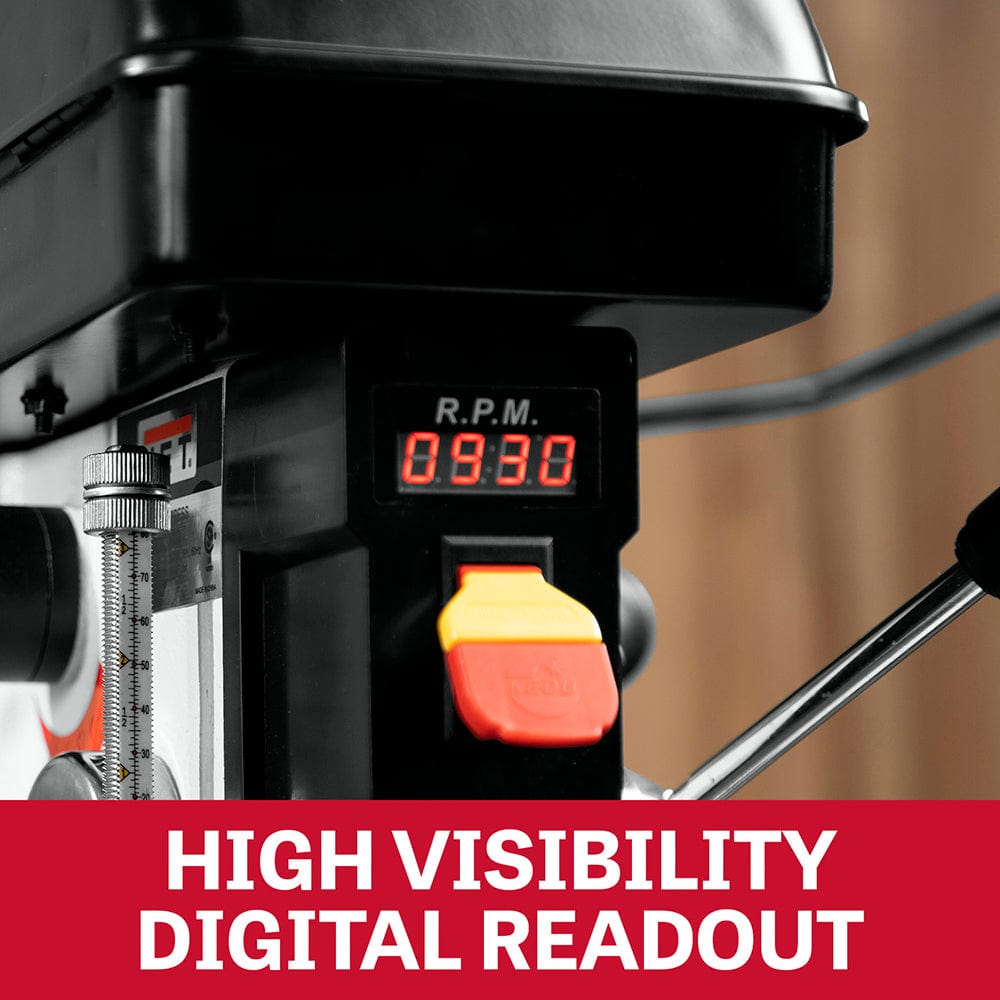 12" Benchtop Drill Press - 1/2 HP 1 Ph 115V - JWDP-12