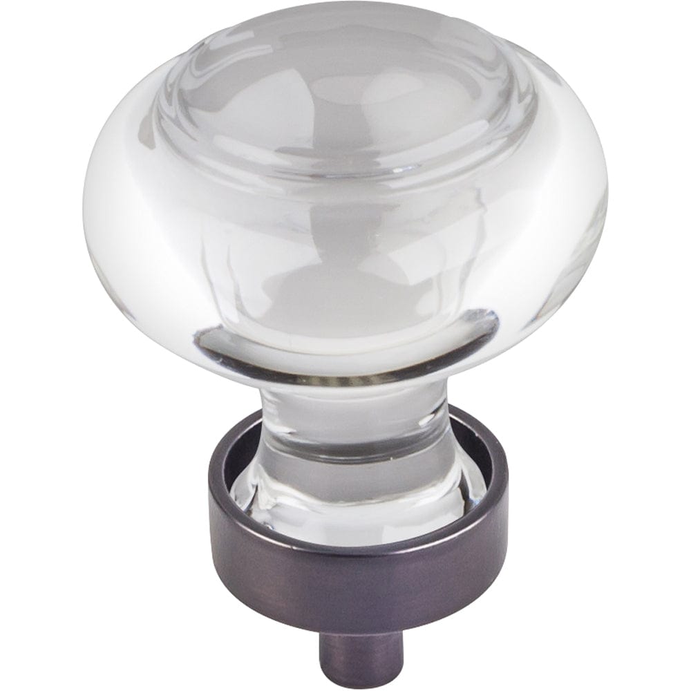 Harlow Small Button Glass Knob, 1-7/16" Dia., Brushed Oil Rubbed Bronze alt 0