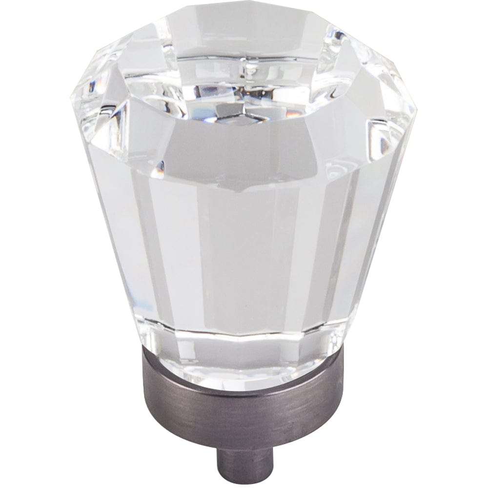 Harlow Large Tapered Glass Knob, 1-1/4" Dia., Brushed Pewter alt 0