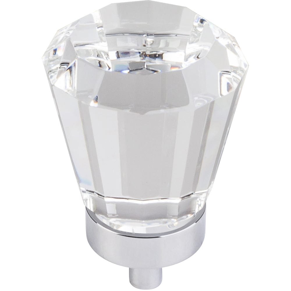 Harlow Large Tapered Glass Knob, 1-1/4" Dia., Polished Chrome alt 0