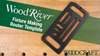 WoodRiver Fixture Making Router Template jig with multiple slots and handle on a workbench surface