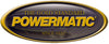 Powermatic logo with gold lettering on dark oval background, highlighting woodworking brand heritage since 1921