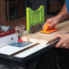 Router table and accessories displayed in a Woodcraft shop