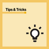 Graphic with Tips & Tricks text and a lightbulb icon on a yellow background