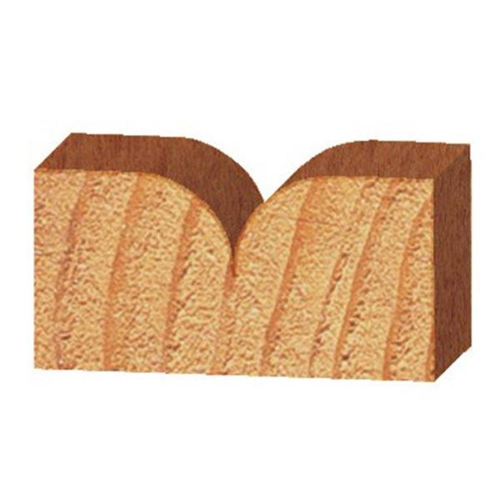 1580 Pointed Round Over Router Bit 3/8" R 3/4" D 1/2" SH alt 0