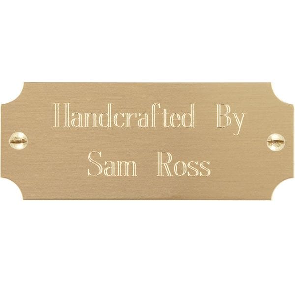 Large Plate 1" x 2-1/2" 2 lines alt 0